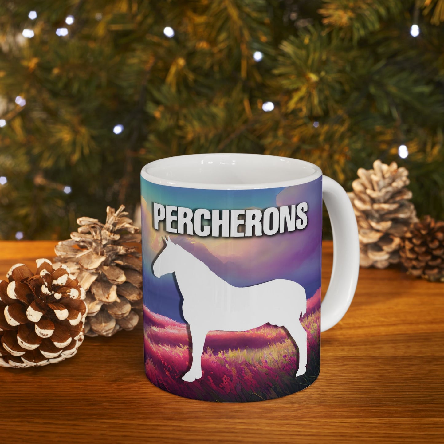 Mug Ceramic, (11 0z) Percheron Draft Horses