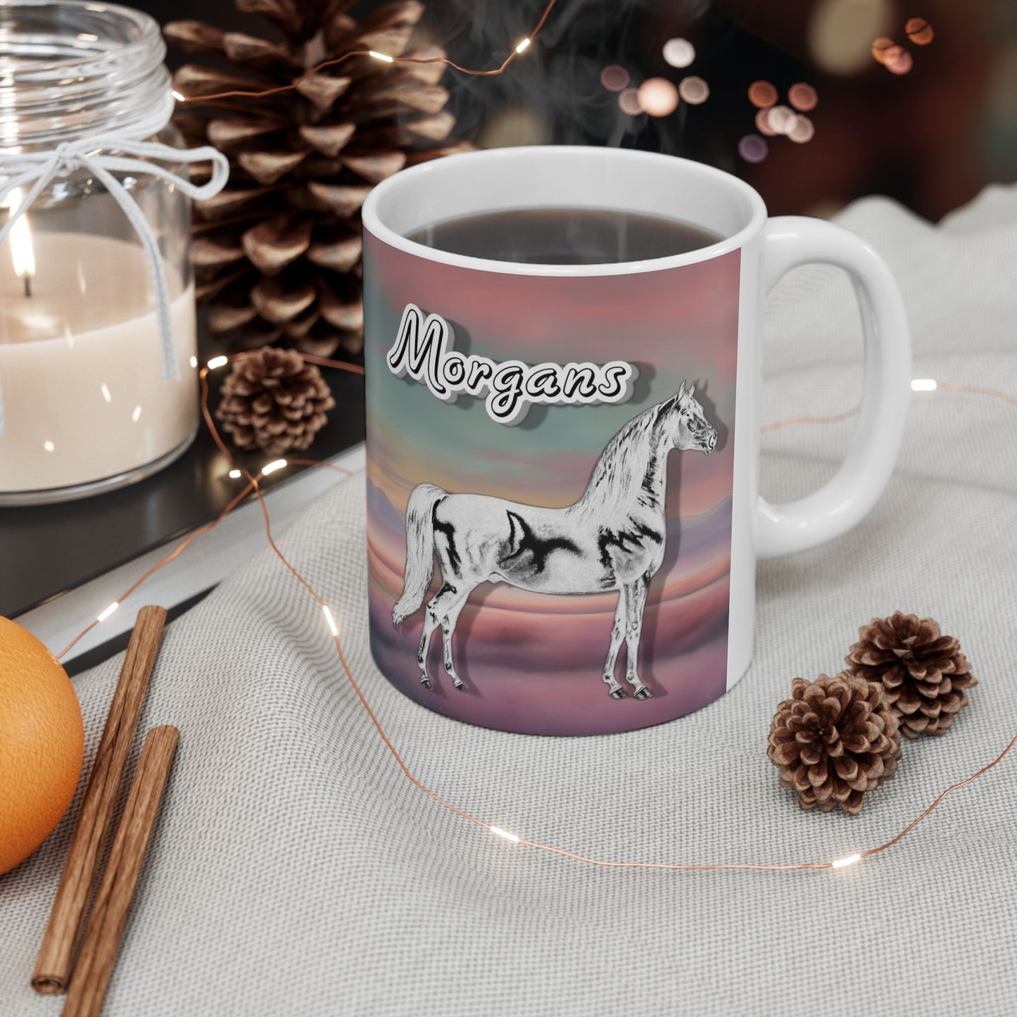 Mug Ceramic, (11 0z) Morgan Horses