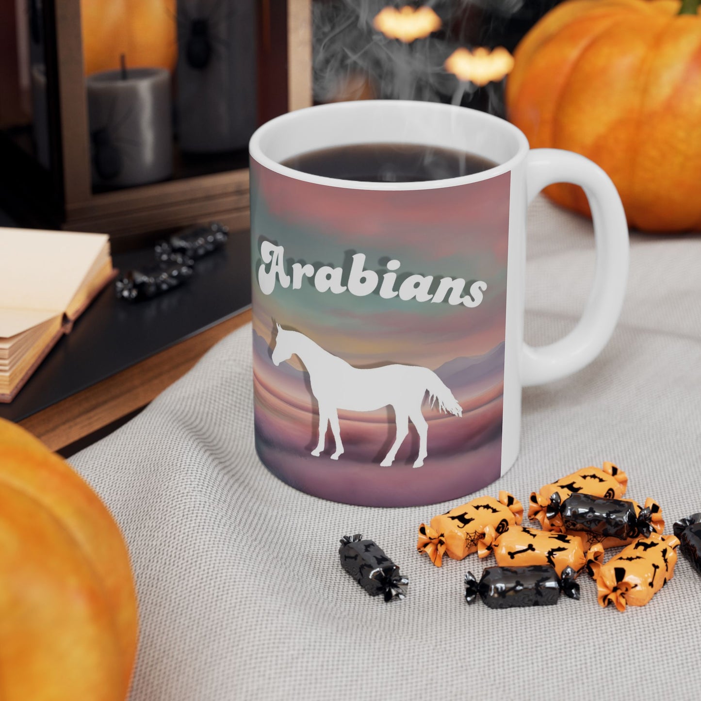 Mug Ceramic, (11 0z) Arabian Horses