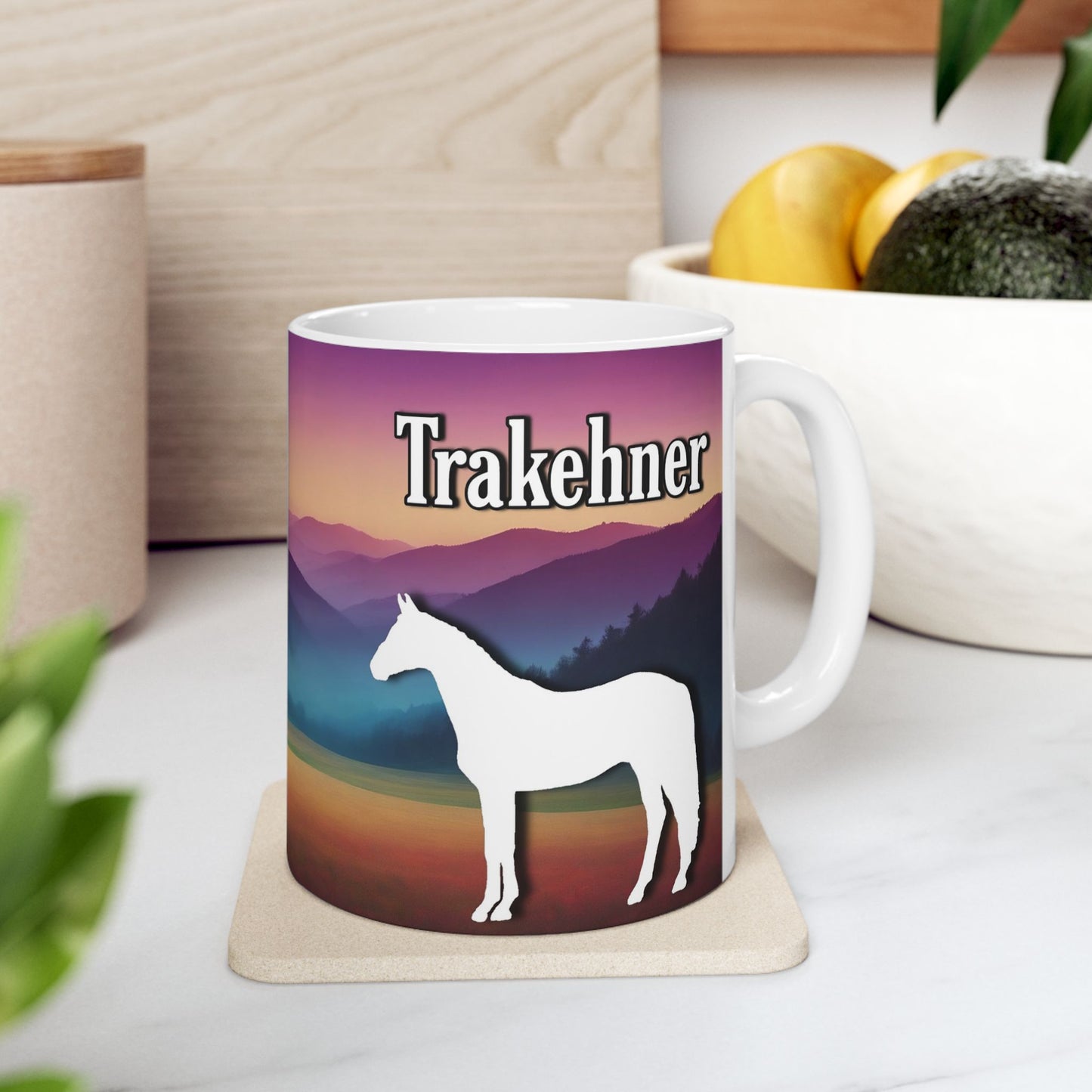 Mug Ceramic,  (11oz) Trakehner Warmblood Horse