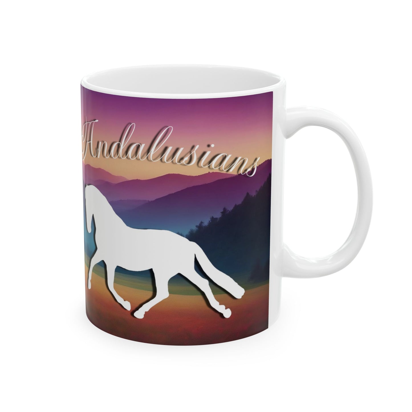 Mug Ceramic, (11 0z) Andalusian Horses