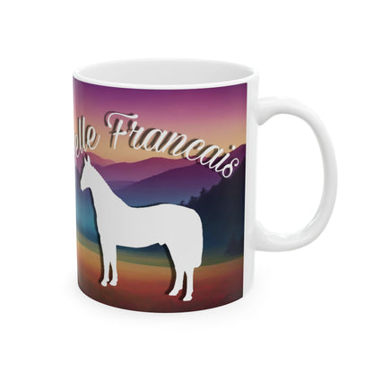 Mug Ceramic, (11 0z) Selle Francais Horses