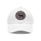 Baseball Cap-Dad Hat with Leather Patch (Round)-Thoroughbred Horse