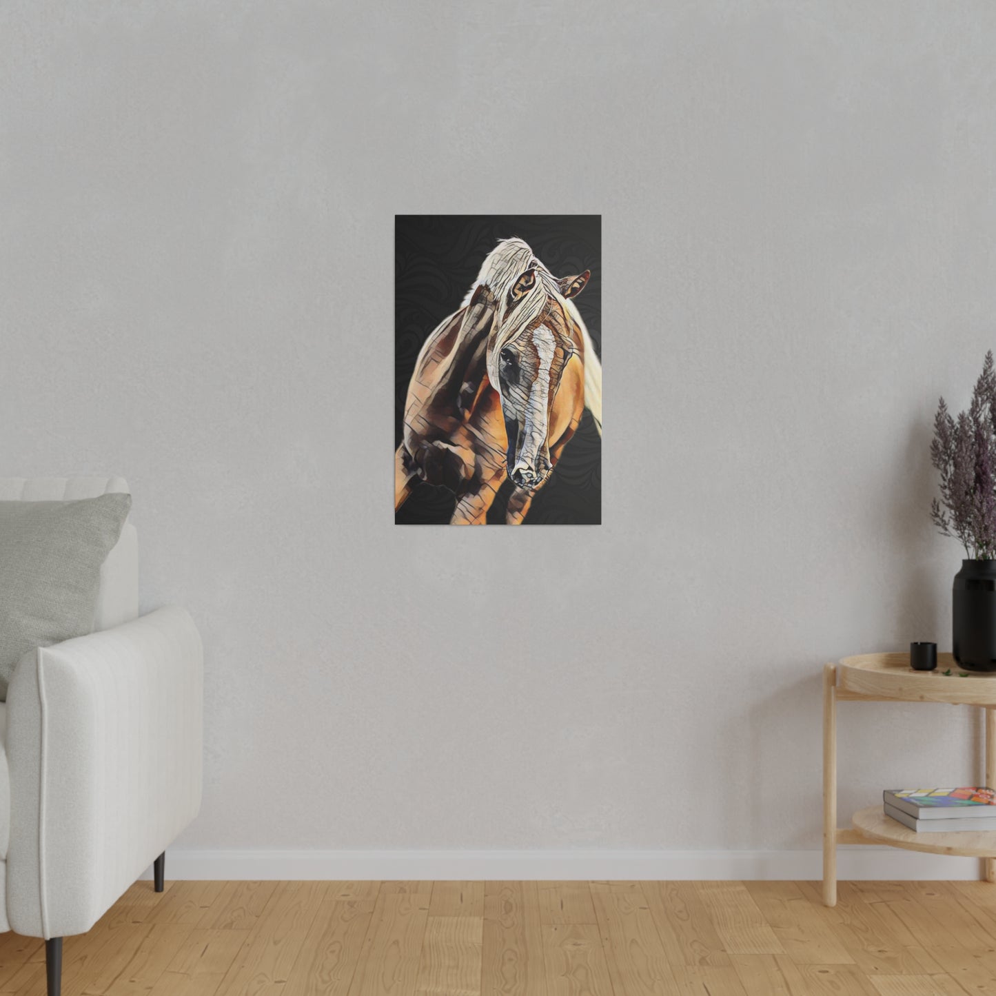 H1010 Matte Canvas, Stretched, 0.75"-Palomino Horse