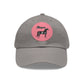 Baseball Cap-Dad Hat with Leather Patch (Round)-Morgans Horse