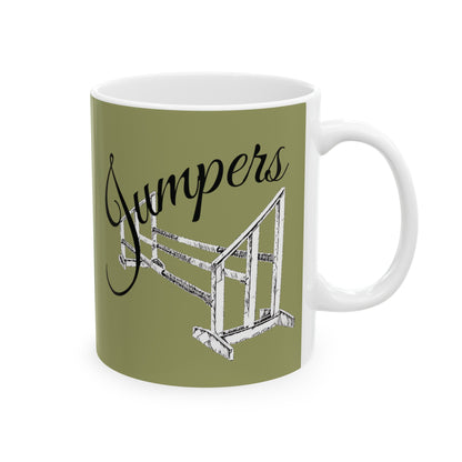 Mug Ceramic, (11 0z) Hunters-Equestrians-Jump-I Ride Jumpers-Horse