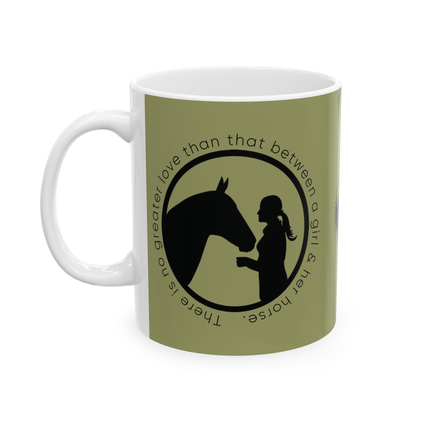 Mug Ceramic, (11 0z) Horse-Girl-No Greater Love-Equestrian