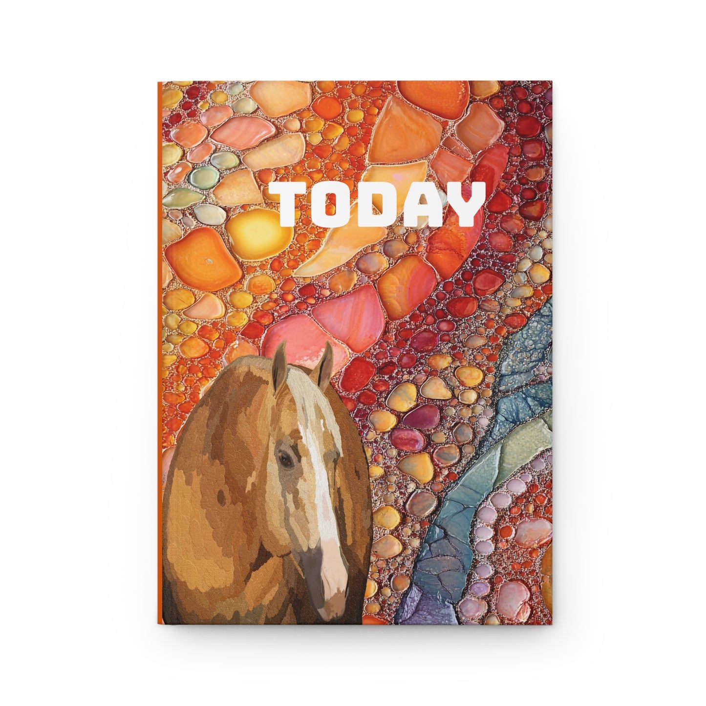 Hardcover Journal Matte-Palomino Quarter Horse-Orange Peach Yellow