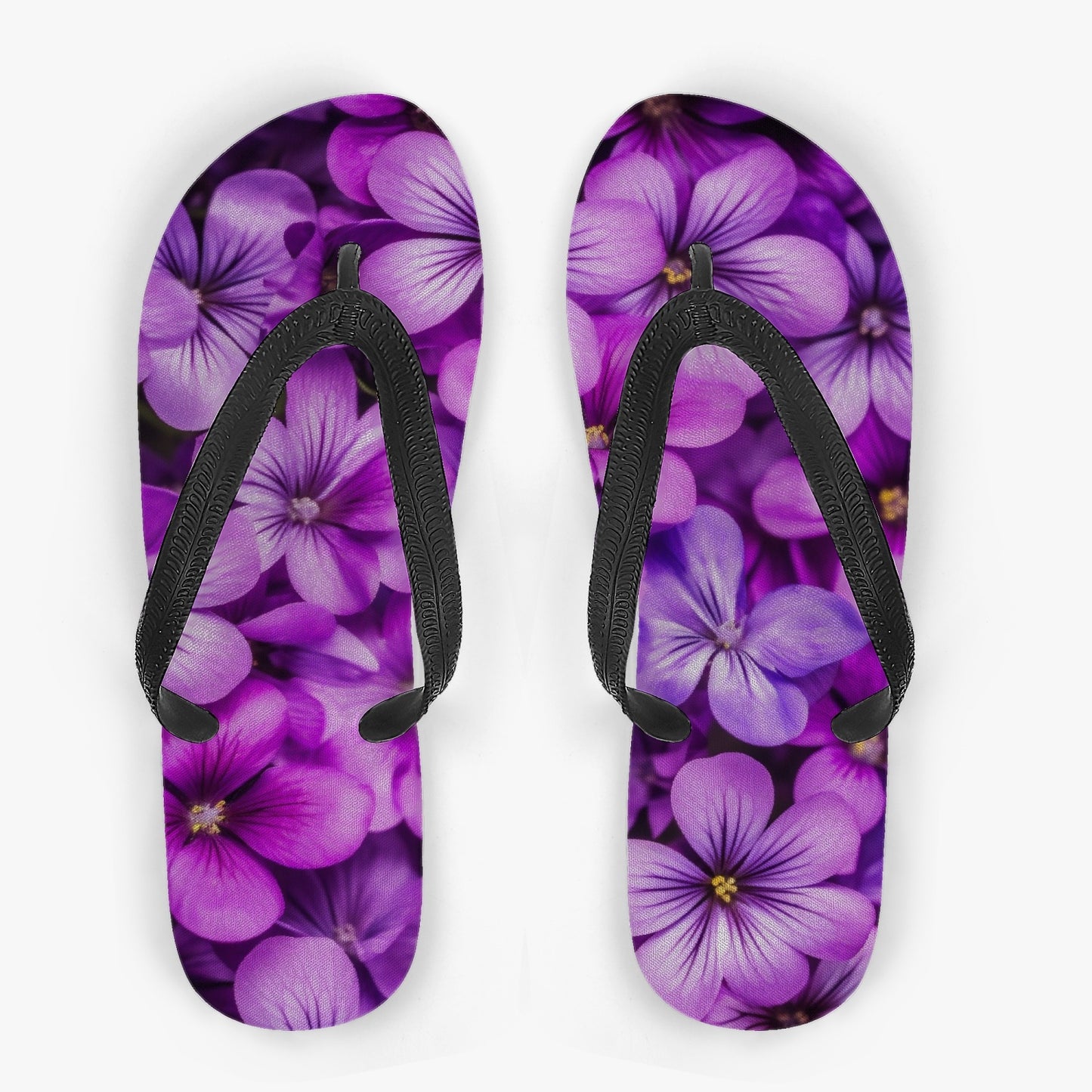 J4050 Classic Flip Flops-Pink Purple Magenta Floral