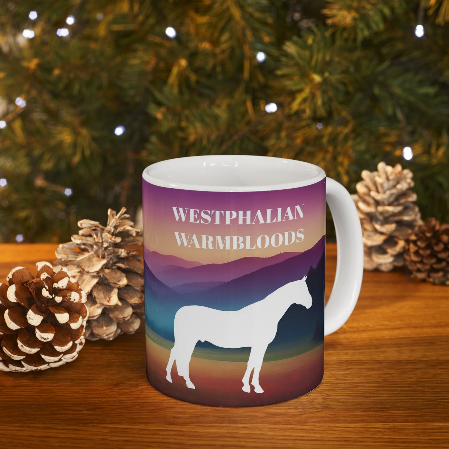 Mug Ceramic, (11 0z) Westphalian Warmblood Horses