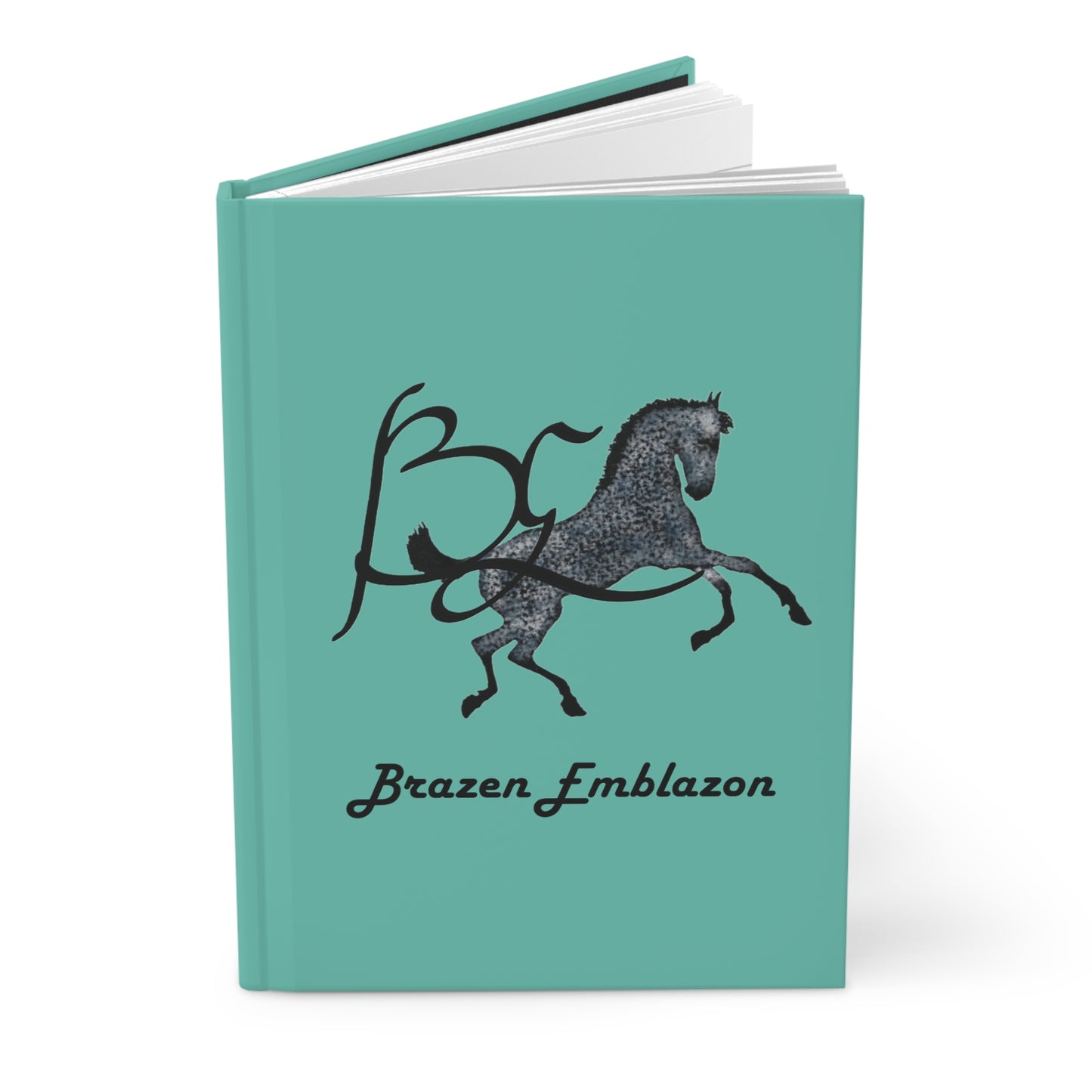 Hardcover Journal Matte-BE Logo-Gray Colt-Green Teal