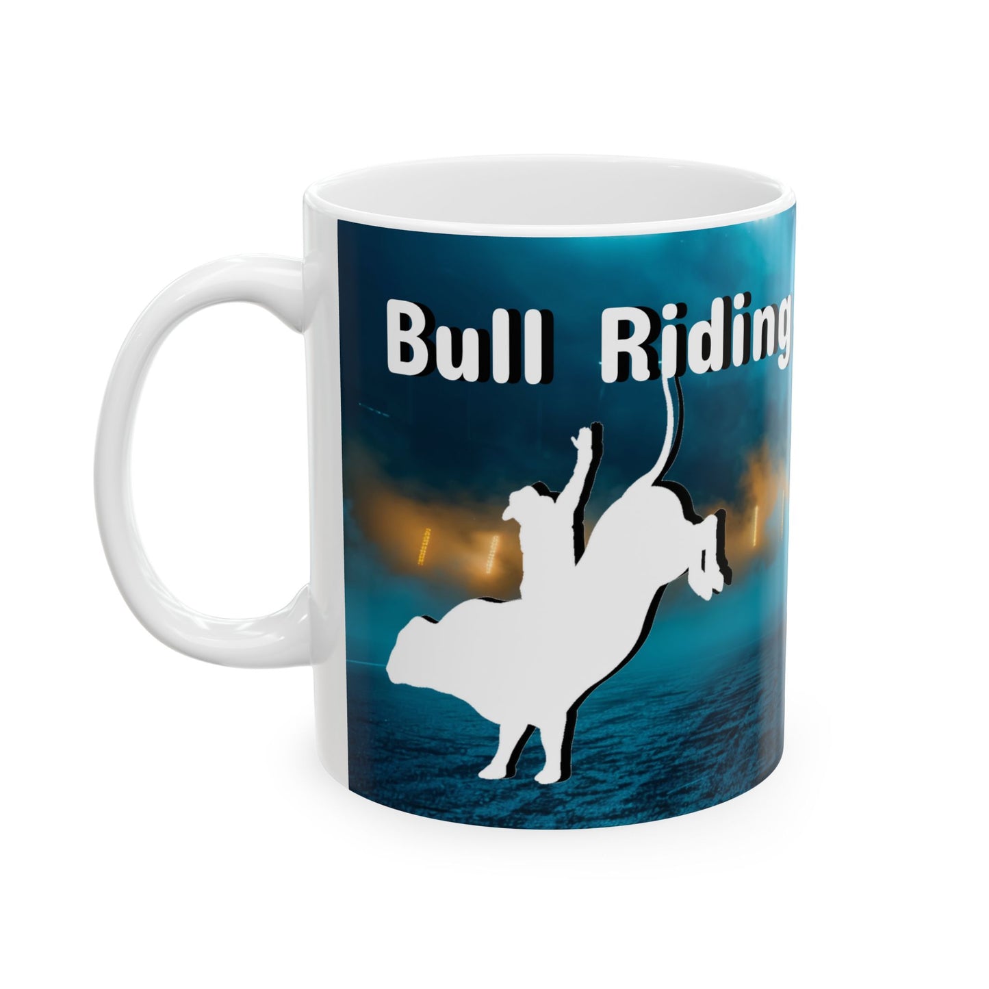 Mug Ceramic, (11 0z) Horses-Rodeo-Bull Rider