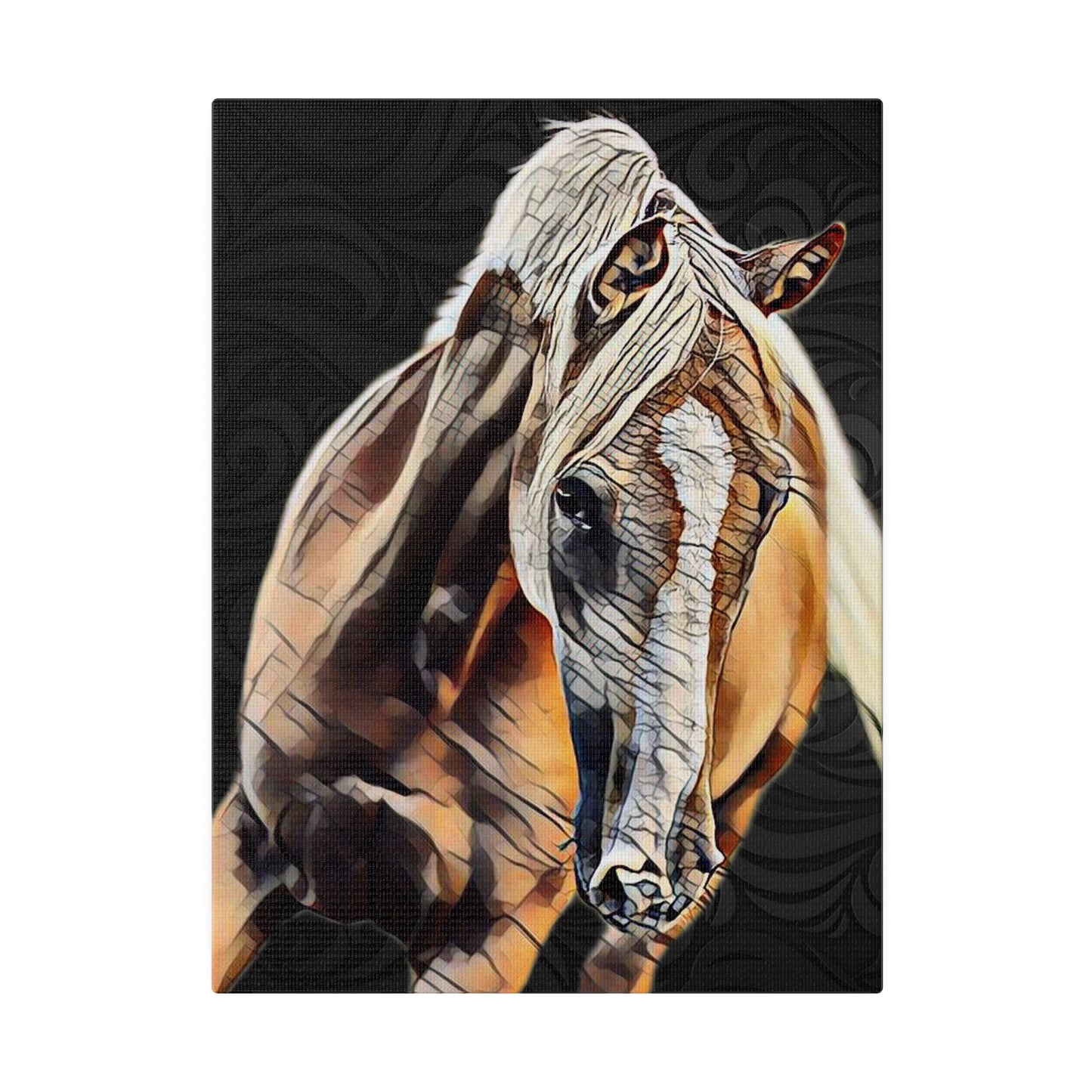 H1010 Matte Canvas, Stretched, 0.75"-Palomino Horse