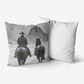 Pillow-Throw-Premium Hypoallergenic-Cowboy Horses-Barn-Snow