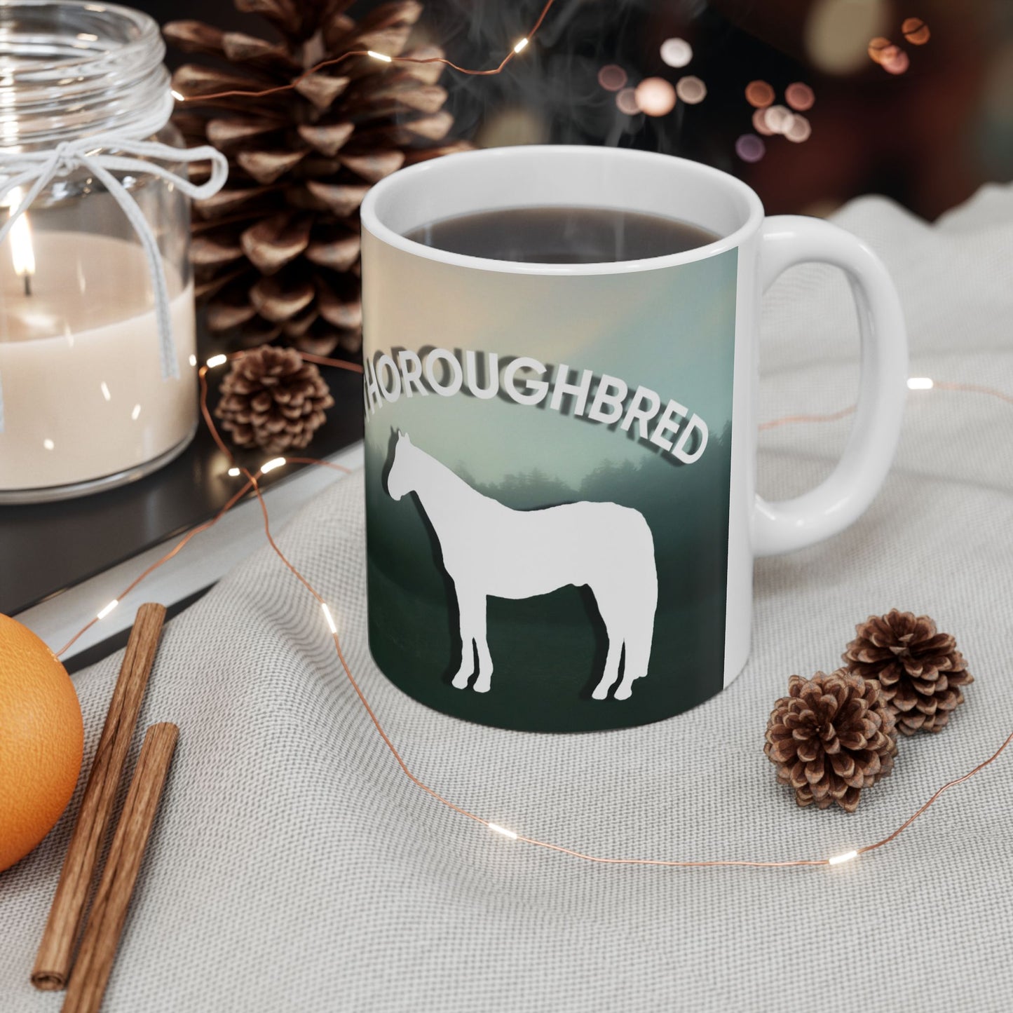 Mug Ceramic, (11 0z) Thoroughbred Horse