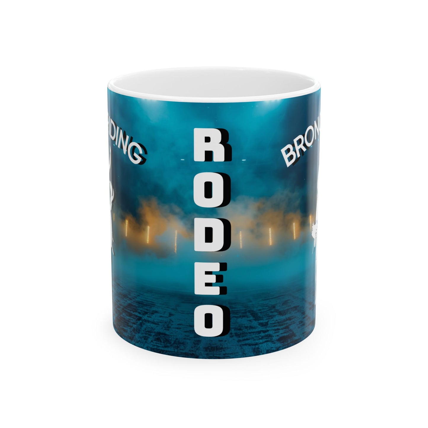 Mug Ceramic, (11 0z) Horses-Rodeo-Saddle Bronc Riding