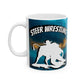 Mug Ceramic, (11 0z) Horses-Rodeo-Steer Wrestling