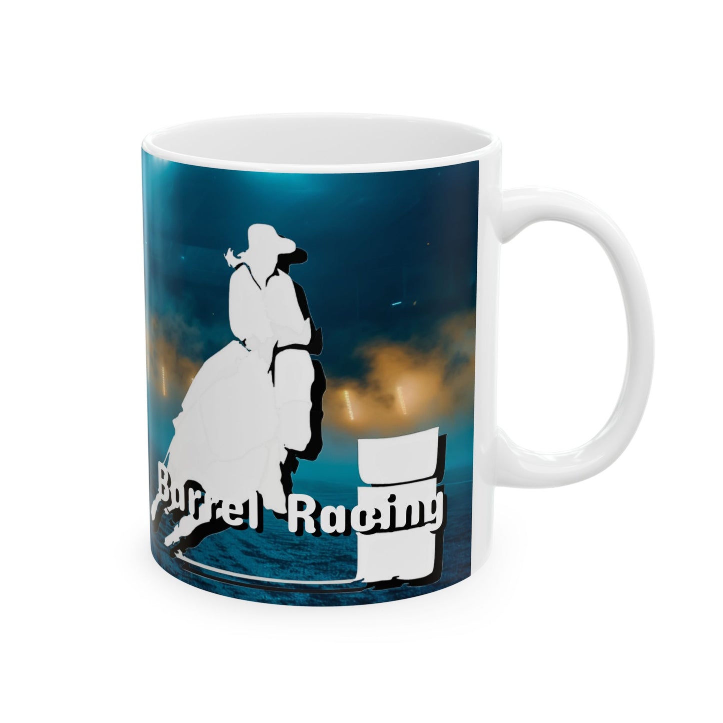 Mug Ceramic, (11 0z) Horses-Rodeo-Barrel Racing