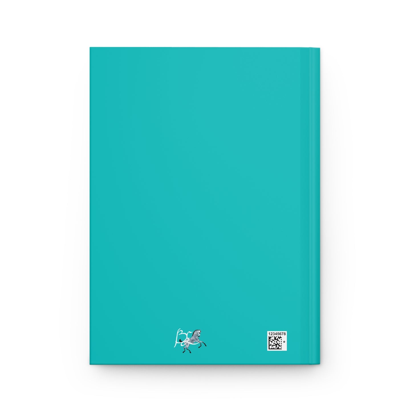 Hardcover Journal Matte-Iconic Multi Color Horse-Turquoise Blue