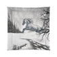 Comforter-White Horse Design-4 Sizes-King Queen Double Twin-Black-White