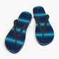 J6050 Classic Flip Flops=Blue Bubble Stripe