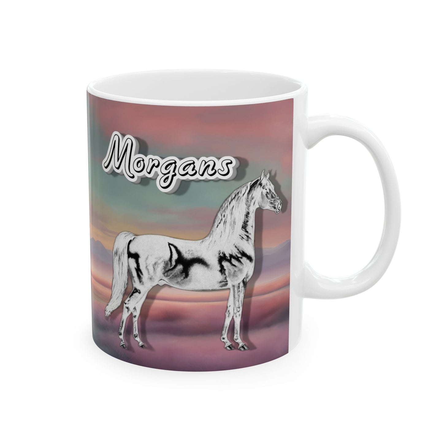 Mug Ceramic, (11 0z) Morgan Horses