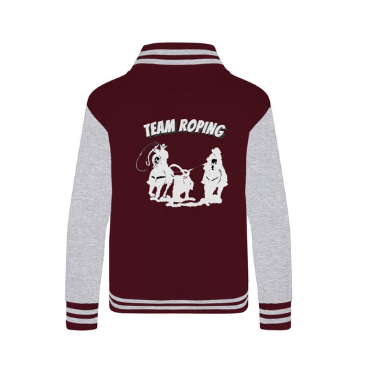 Y241 Unisex Varsity Jacket-Horse Sweater-Team Roping I-Rodeo Collection