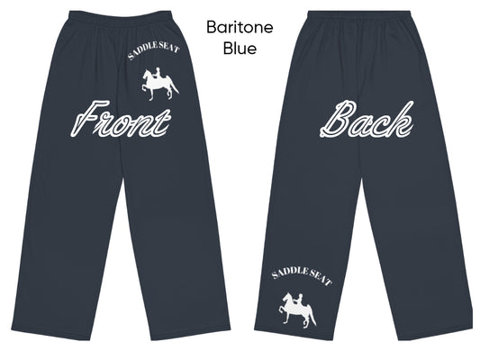 Pants-Casual-All-over print-Unisex-Wide-leg pants-Saddle Seat Rider & Horse-5 Color choices