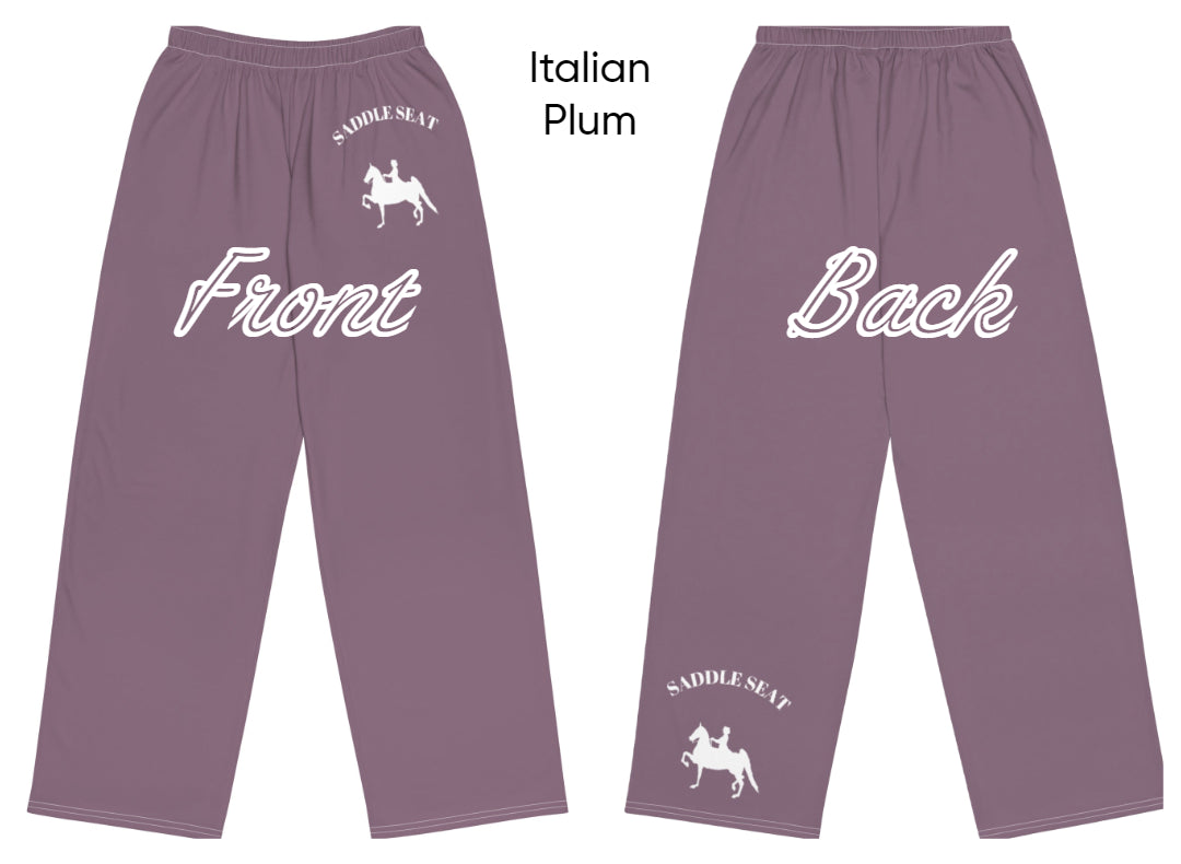 Pants-Casual-All-over print-Unisex-Wide-leg pants-Saddle Seat Rider & Horse-5 Color choices