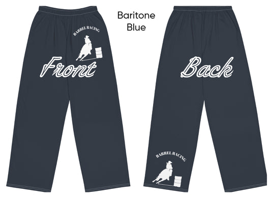 Pants-All-over print-Unisex-Wide legs-Barrel Racer Horse & Rider-5 Colors Available