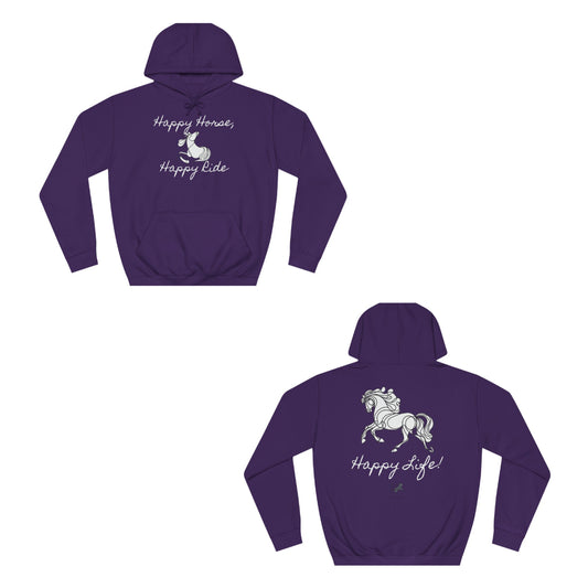 Hoodie, Happy Horse, Happy Ride, Happy Life-Unisex-7 Color Options