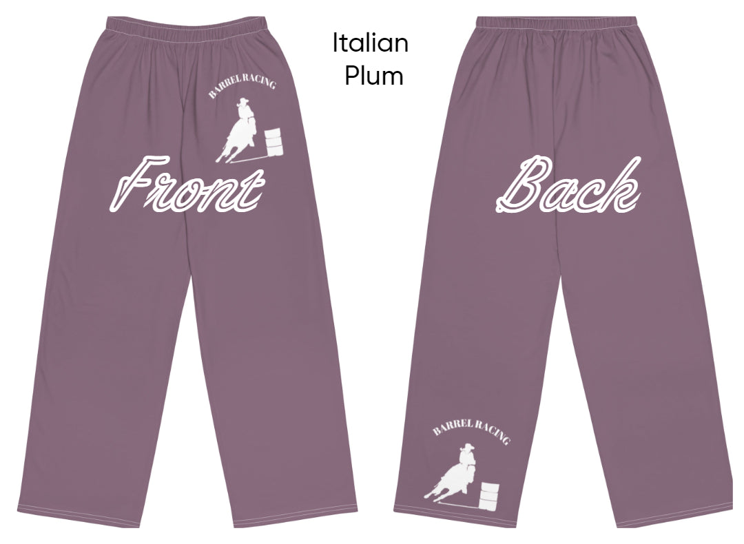 Pants-All-over print-Unisex-Wide legs-Barrel Racer Horse & Rider-5 Colors Available