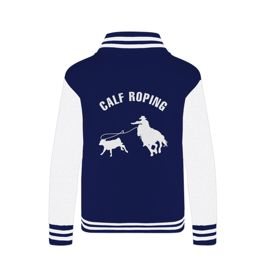 Y  Unisex Varsity Jacket-Horse Sweater-Calf Roping II-Rodeo Collection
