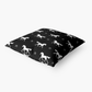 Pillow-Throw-Premium Hypoallergenic-White Horse-Black