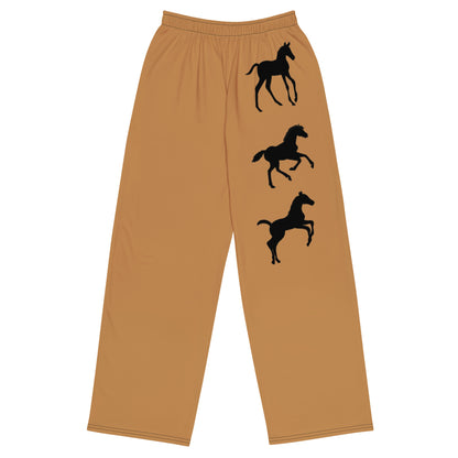 Y10100 Wide-leg pants-3 Foals-Gold Brown
