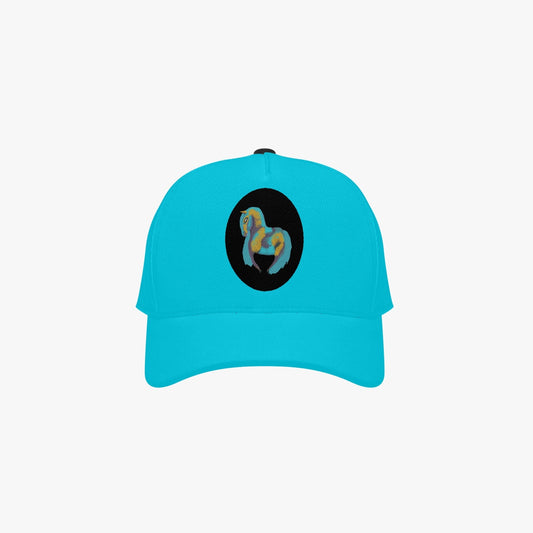 Y22-00 Baseball Caps AOP-Horses-Turquoise Blue