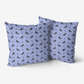 Pillow-Throw-Premium Hypoallergenic-Black Horse-Periwinkle Blue