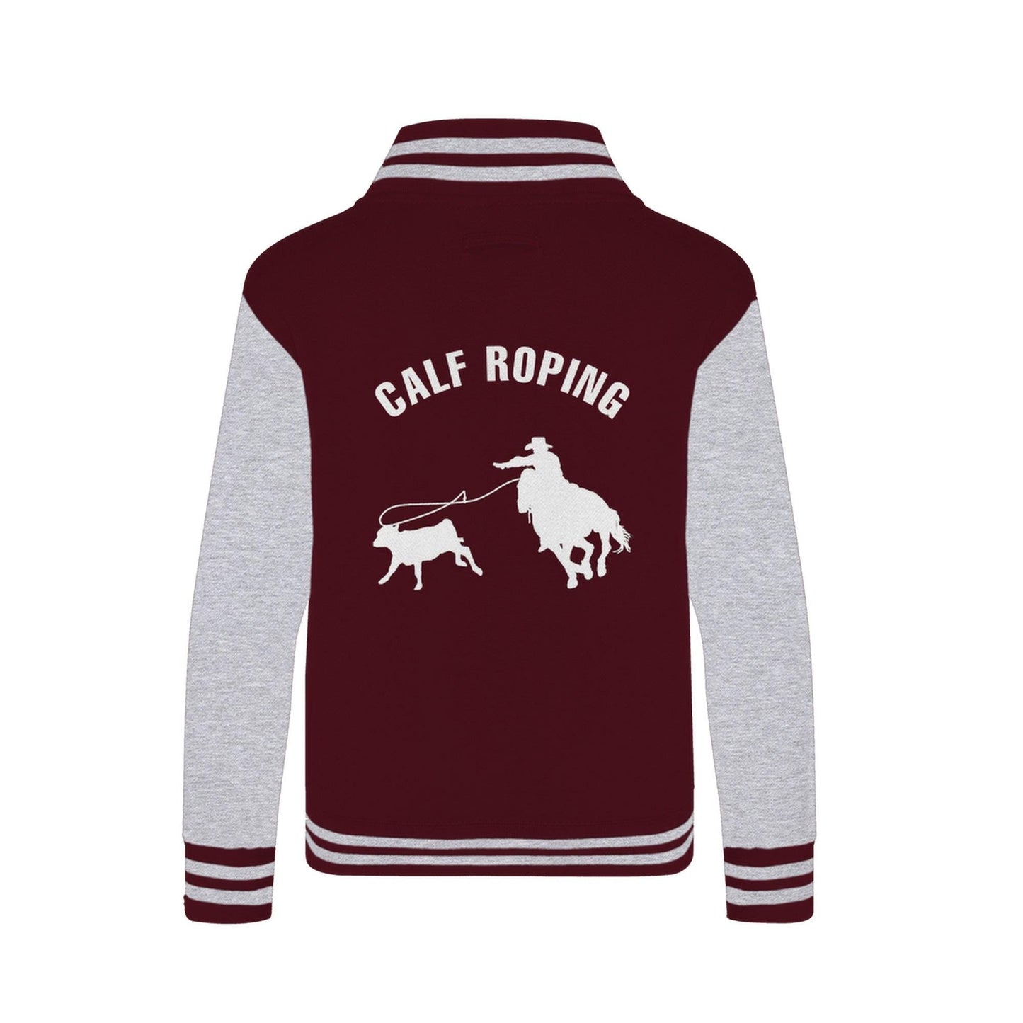 Sweatshirt Jacket-Unisex-Horse Rodeo-10 Color Options-Rodeo-Calf Roping II - BrazenEmblazon