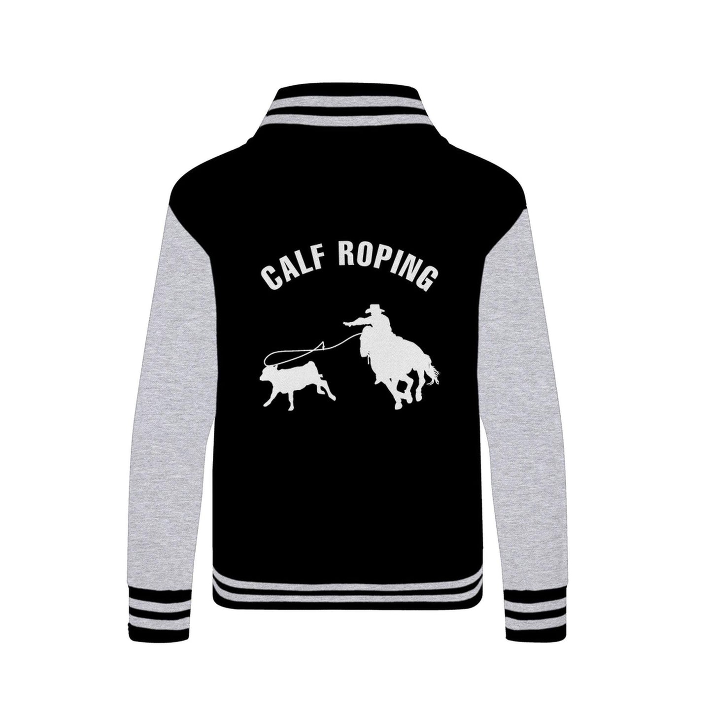 Sweatshirt Jacket-Unisex-Horse Rodeo-10 Color Options-Rodeo-Calf Roping II - BrazenEmblazon