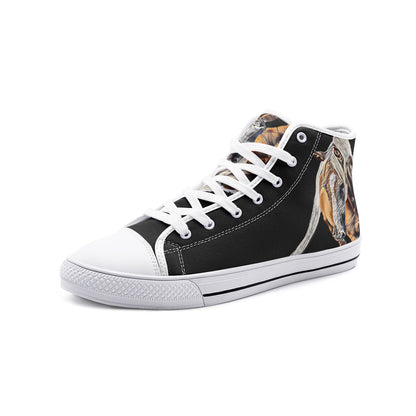 High Top Sneakers-Women-Men-Unisex-Canvas-Lace Up-Palomino Horse-Equestrian-Rider