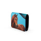 J3070 Small Leather Fold Over Purse-Chestnut Horse