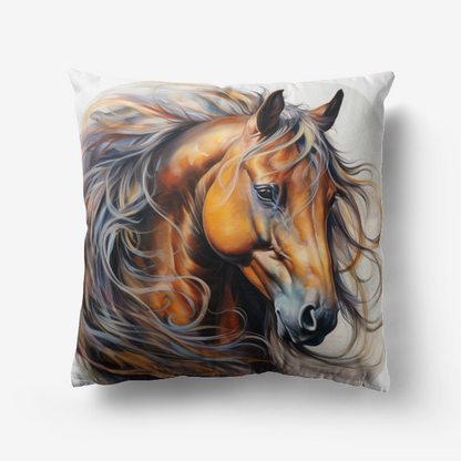 Pillow-Throw-Premium Hypoallergenic-Palomino Horse