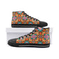J-7085 Adult Horse Sneaker Shoes- High Top-Canvas-Paisley