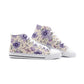 J5060 Adult Horse Sneaker Shoes- High Top-Canvas-Floral