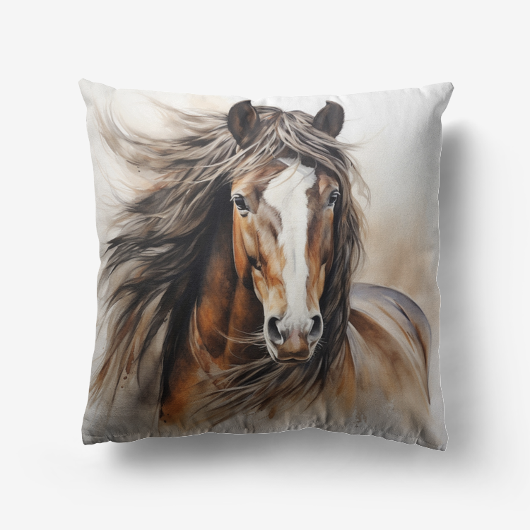 Pillow-Throw-Premium Hypoallergenic-Bay Horse