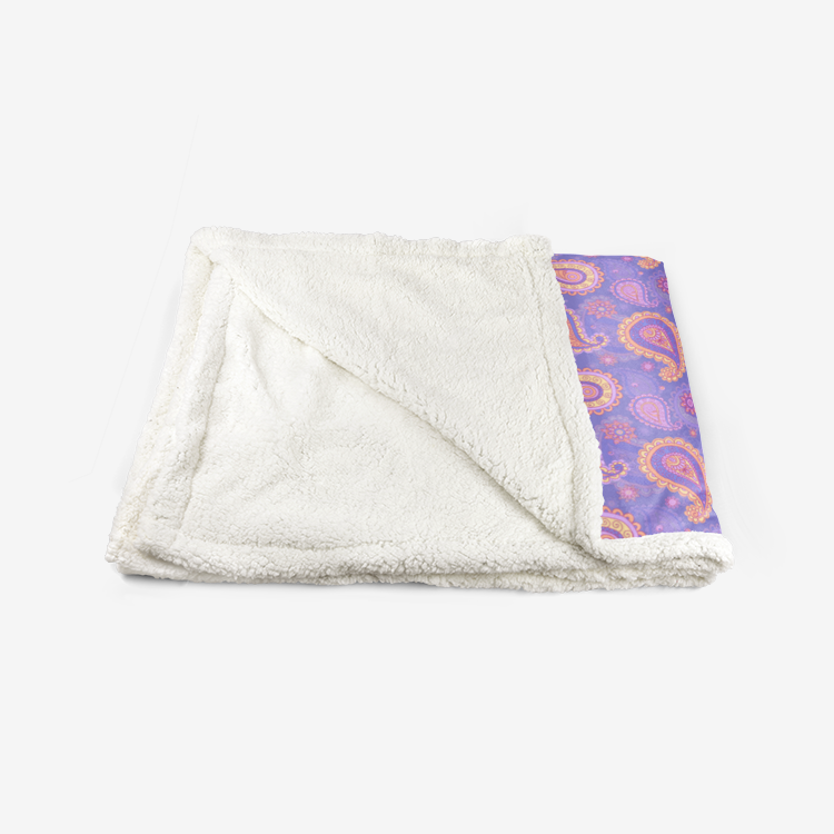J4020 Double-Sided Super Soft Plush Blanket-Pink Purple Paisley